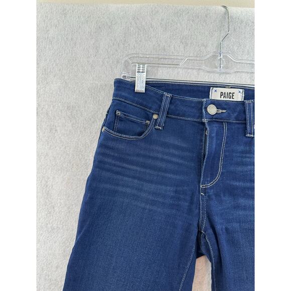 PAIGE Size 27 Jeans Skyline Boot Stretch Mid Rise Dark Wash Blue - Picture 5 of 8
